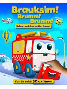 Brauksim! Brumm! Brumm! Uzlīmes un interesanti uzdevum Brauksim! Brumm! Brumm! Uzlīmes un interesanti uzdevum