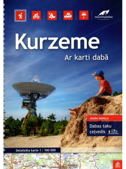 Atlants Kurzeme 1:100 000 ar karti dabā. Dabas taku ceļvedis  Atlants Kurzeme 1:100 000 ar karti dabā. Dabas taku ceļvedis