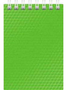 Bloknots # A7/80 ar spir. zaļa Diamont Neon