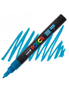 Marķieris ūdens bāzes UNI Posca PC-3ML glitter gaiši zils (8)