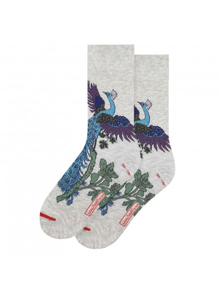 Zeķes Walter Crane - Fig and Peacock, izm. 36-40, pelēkas