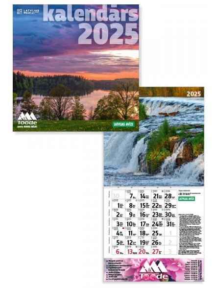 Latvijas Avīzes kalendārs 2025 Latvijas Avīzes kalendārs 2025