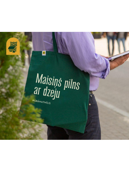 Auduma maisiņš Maisiņš pilns ar dzeju (zaļš)