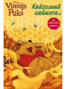 Vinnijs Pūks. Krāsojamā grāmata ar lielām uzlīmēm