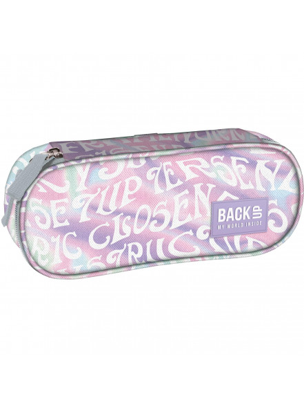 Penālis BACKUP 7, modelis A 18,  23 x 9 x 5 cm, 120 g, pasteļtoņi ar uzrakstiem