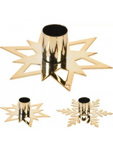 Svečturis Zvaigzne 11cm zelta 2ass