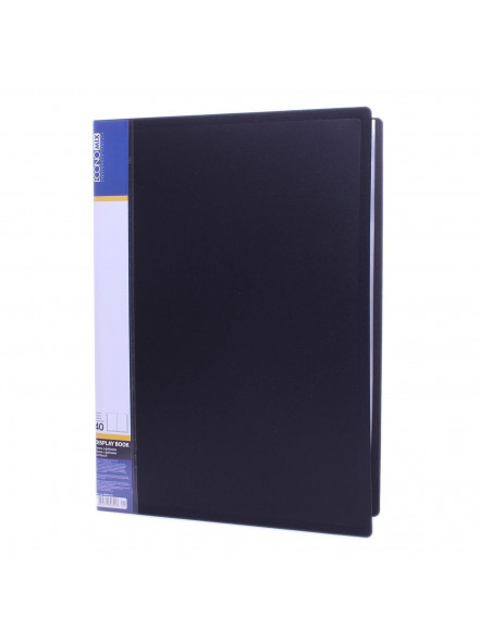 Katalogu mape A4/40 kab. melna, ECONOMIX