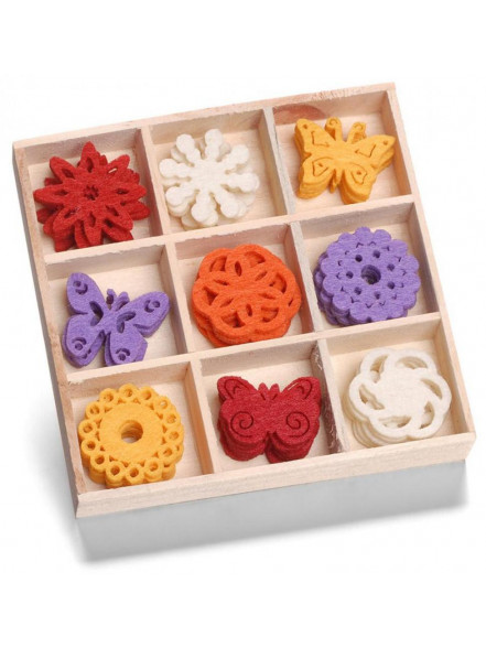 Filca ornamentu komplekts Butterflies-Ornaments, 45gab.
