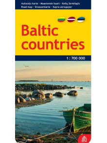 Baltijas autoceļu karte  1:700 000 ar jaunāko info.