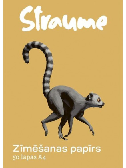 Zīmēšanas papīrs A4 50 lp., Straume. Lemurs