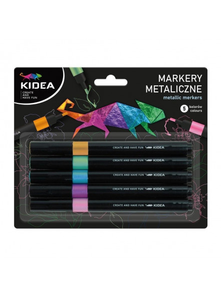 Metāla marķieri 5 krāsās KIDEA