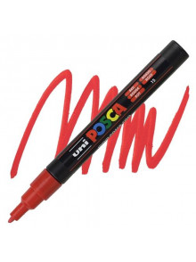 Marķieris ūdens bāzes UNI Posca PC-3M sarkans (15)