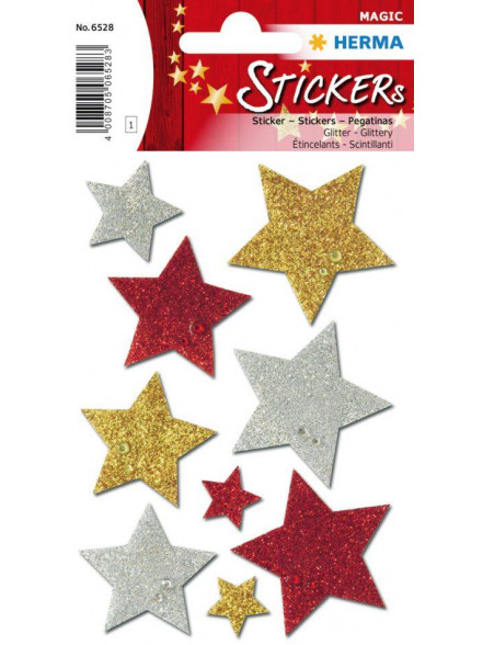 Uzlīmes Herma Magic, Ziemassvētku zvaigznes, ar mirdzumu, 1 lapa
