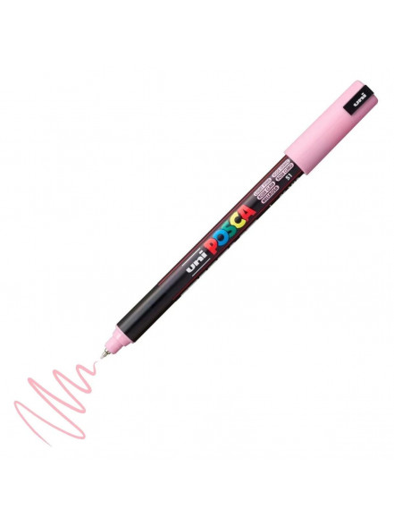Marķieris ūdens bāzes UNI Posca PC-1MR pasteļrozā (51)