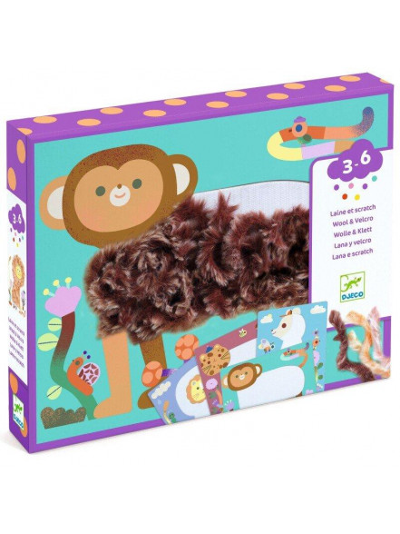Kolāžas ar vilnu un Velcro® - Pūkainie draugi