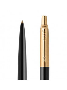 Pildspalva - Parker Jotter Premium Bond Street Black Golden Finish Trim