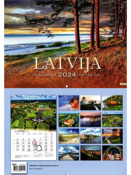 Latvija. Kalendārs 2024. gadam