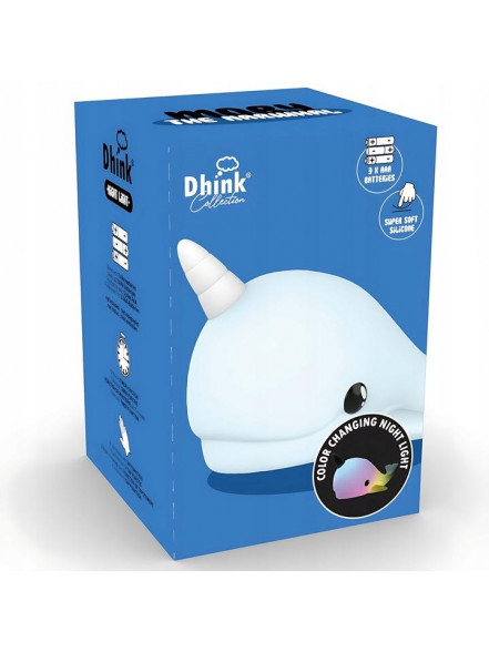Nakts lampa Narwhal (baterijas)