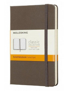 Piezīmju grāmata Moleskine Classic, līniju, brūnos vākos, 9x14cm