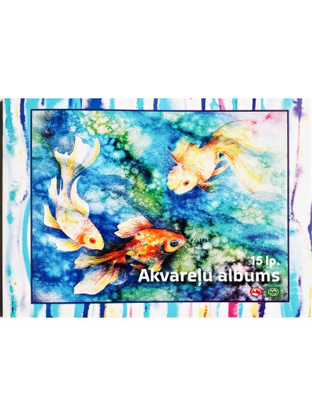 Albums akvareļiem A4 210g/m2 15lp.