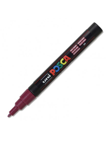 Marķieris ūdens bāzes UNI Posca PC-3M bordo (60)