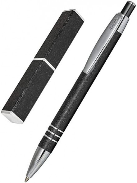 Lodīšu pildspalva Graphite Pen Black melna, kastītē