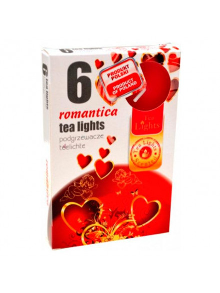 Tējas svecītes, 6 gab. Romantica 290  Tējas svecītes, 6 gab. Romantica 290