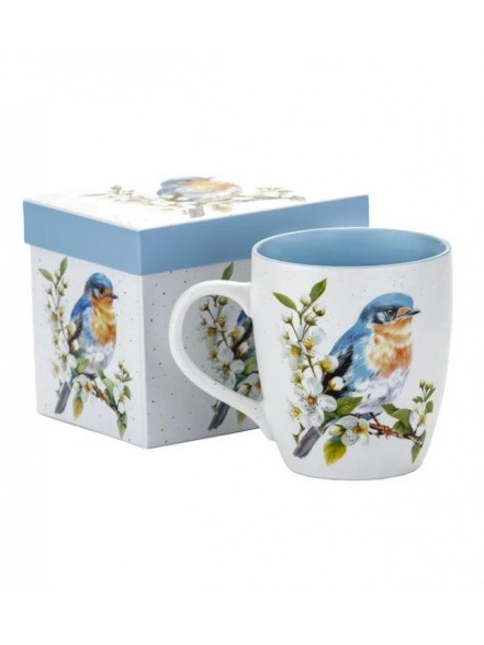 Krūze 740ml. ar putnu un ziediem