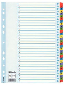 Dok.sadalītāji INDEX A4 1-31 ESSELTE MYLAR A4