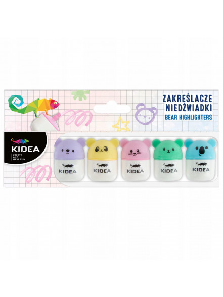Lāču marķieri 5 krāsās KIDEA
