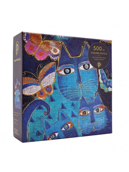 Jigsaw Puzzles Blue Cats & Butterflies