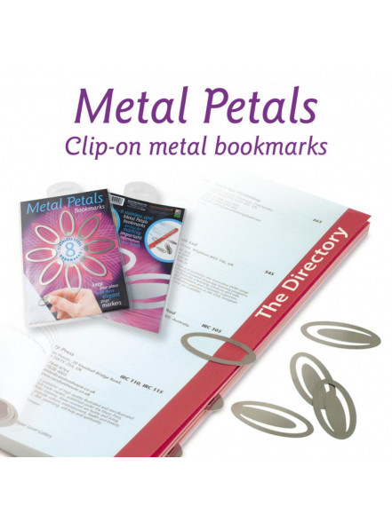 Grāmatzīmju komplekts - Metal Petals 8 gab.