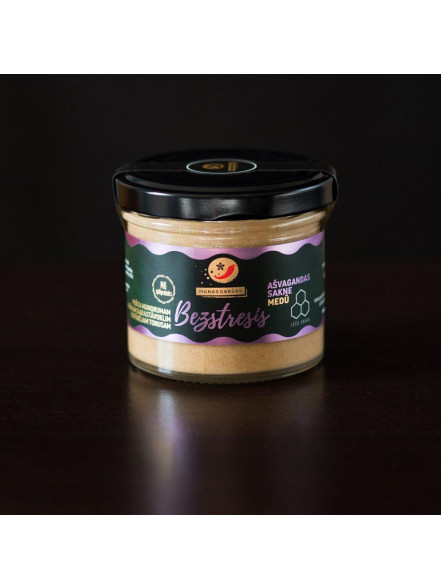 Bezstresis (ašvaganda medū) stikla burciņā, 140g