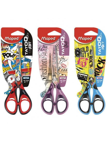 Šķēres MAPED Tatoo Teen 16cm  blīst.