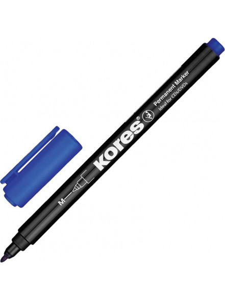 Permanenta marķieris KORES K-Marker P1-M 1-2mm zils