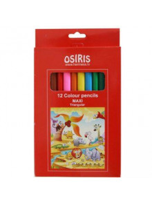 Zīmuļkrāsas OSIRIS 12 krāsas, Maxi, trīsstūraini