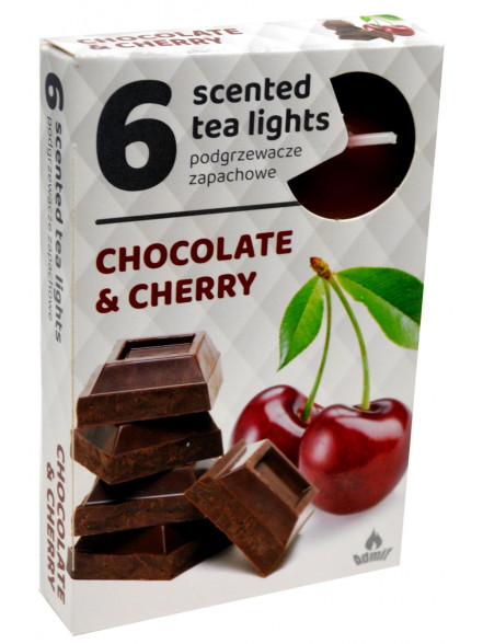 Tējas svecītes, 6 gab. CHOCOLATE - CHERRY 441 Tējas svecītes, 6 gab. CHOCOLATE - CHERRY 441