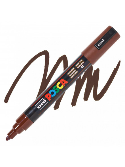 Marķieris ūdens bāzes UNI Posca PC-5M tumši brūns (22)