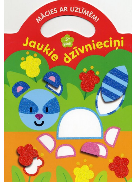 Mācies ar uzlīmēm! Jaukie dzīvnieciņi 5+ gadi (sarkana)  Mācies ar uzlīmēm! Jaukie dzīvnieciņi 5+ gadi (sarkana)