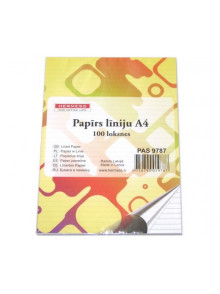Papīrs A4/100, līniju