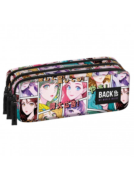 Penālis ar trīs rāvējslēdzējiem BACKUP 7 modelis G14, 22 x 9 x 9 cm, 100 g., Manga