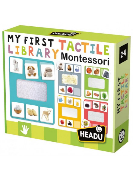 Montessori Izglītojoša spēle Mana pirmā taktilā bibliotēka