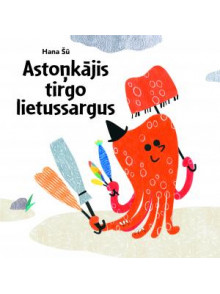 Astoņkājis tirgo lietussargus