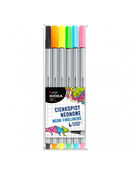 Lainieru komplekts 6gab., neon krāsas KIDEA