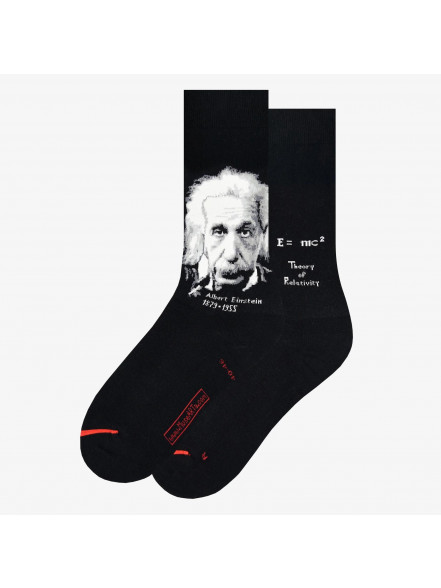 Zeķes Science & History - Albert Einstein, izm. 36-40, melnas