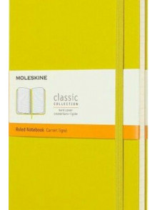 Piezīmju grāmata Moleskine Classic, līniju, dzeltenos vākos, 9x14 cm
