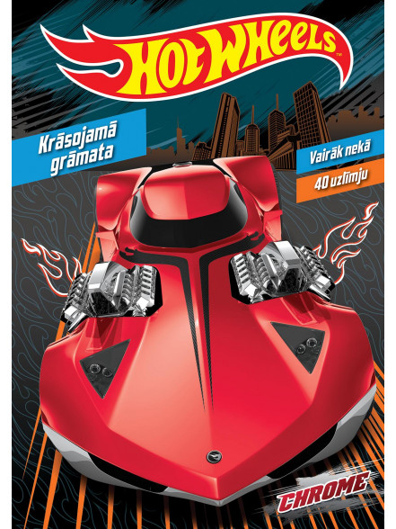 Hot Wheels. Krāsojamā grāmata. Vairāk nekā 40 uzlīmju Hot Wheels. Krāsojamā grāmata. Vairāk nekā 40 uzlīmju