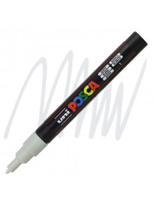 Marķieris ūdens bāzes UNI Posca PC-3M balts (1)