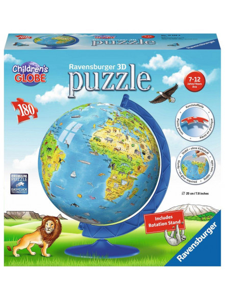 3D Puzle - Globuss ar dzivniekiem