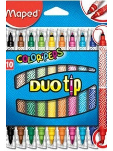 Flomasteri Color PEPS-DUO (10 krāsas) Flomasteri Color PEPS-DUO (10 krāsas)